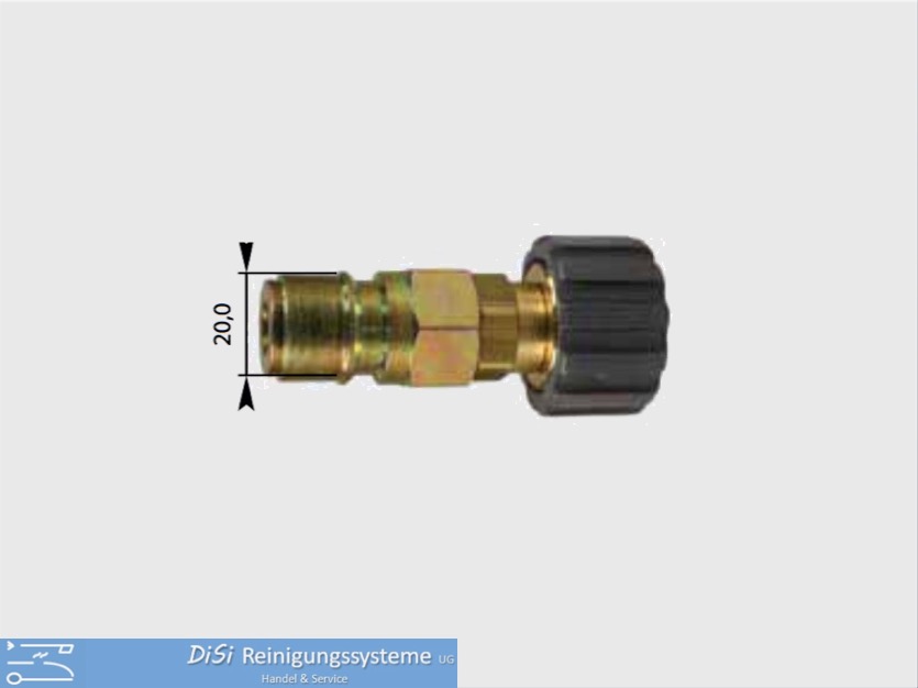 1/8" AG für Wap Alto Nilfisk Kärcher Kränzle Hochdruckreiniger Adapter M22 IG 