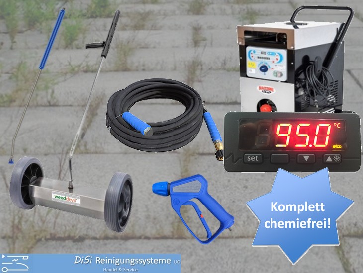 Set Unkrautvernichter Unkrautbeseitigung Hotbox 12v 24v 230v Chemiefrei Heisswasser 95 3bar Disi Reinigungssysteme Hochdruckreiniger Fur Gewerbe Industrie