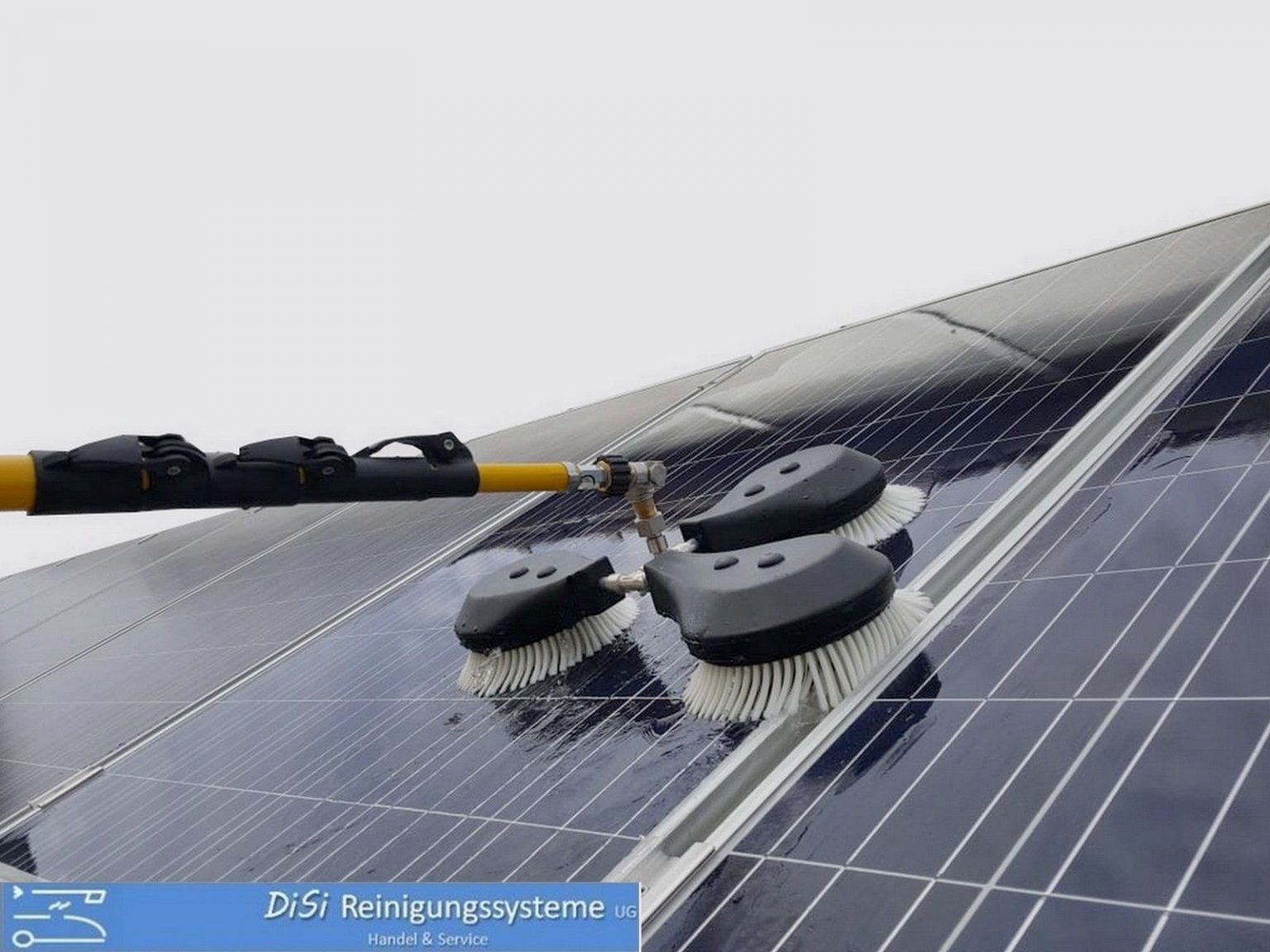 Solar PV Photovoltaik Reinigung Reinigungsset 3er Waschbürste rotierend